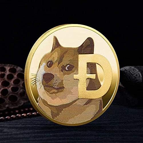 Güzel Altın Gümüş Renkli Dogecoin Hatıra Paraları Sevimli Köpek Desen Köpek Sanal Dijital Sikke Hatıra Koleksiyonu