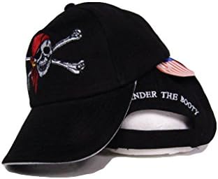 İMAM Jolly Roger Korsan Kafatası Çapraz Kemikler Kırmızı Şapka Teslim Ganimet Siyah şapka Kap