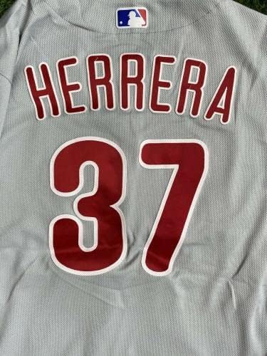 Odubel Herrera Philadelphia Phillies Oyunu Kullanılmış Yıpranmış Forma 2018 MLB Auth-MLB Oyunu Kullanılmış Formalar