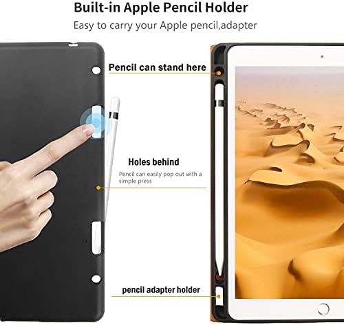 Gexmil iPad 10.2 inç 2021/2020/2019 Kılıf, Dahili Apple kalem tutucu, inek Derisi Folio Kapak için Yeni iPad 9th /
