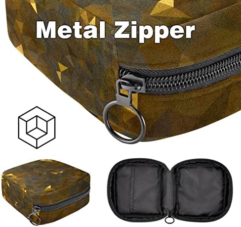 Geometri Psychedelic Trippy temizlik peçeteleri saklama çantası Regl Pad Çantası Taşınabilir regl kupası fermuarlı