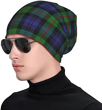 MIZIBAO Unisex Bere Şapka İskoç Hediyeler Klan Farquharson Tartan Sıcak Hımbıl örgü şapka Şapkalar Hediye Yetişkin