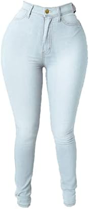 Maiyifu-GJ kadın Yüksek Bel Sıska dar kot Rahat Slim Fit Popo Kaldırma kot pantolon Yıkanmış Süper Streç Jean Pantolon