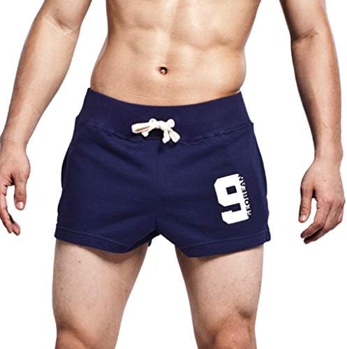 Erkek Yaz Eğlence Pamuk Moda İpli Slim Fit Ev Spor Şort Pantolon Atletik Fit Şort