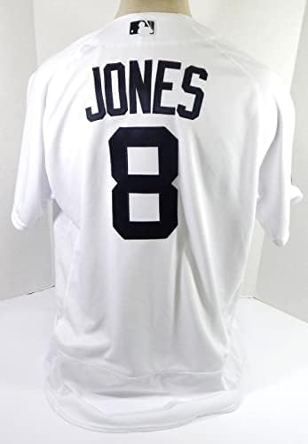 2022 Detroit Tigers Gary Jones 8 Oyun Verilen Beyaz Forma El Tigres KB Yama 5-Oyun Kullanılan MLB Formaları