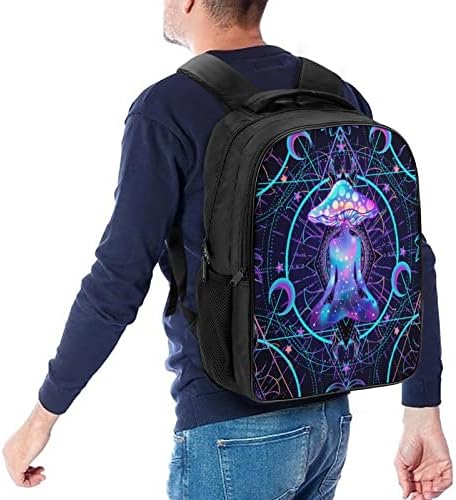 Psychedelic Sihirli Mantar seyahat sırt çantası Estetik Bookbag Ağır Daypacks Omuz İş Çantası Erkekler Okul Kadınlar