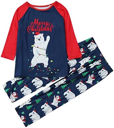 Eşleşen aile pijamaları Pijama Kıyafetler Pijama Pjs Seti Noel Pijama Pantolon Aile Yenidoğan Kış Giysileri