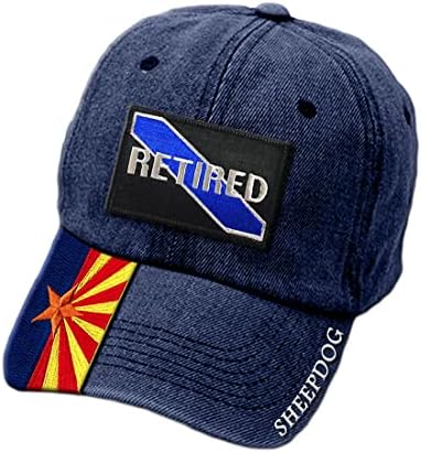 Arizona polis şapkası, işlemeli emekli yama polis şapkaları