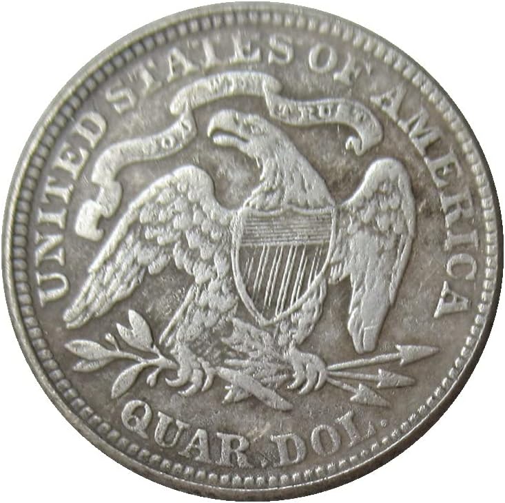 ABD 25 Cent Bayrağı 1882 Gümüş Kaplama Çoğaltma hatıra parası