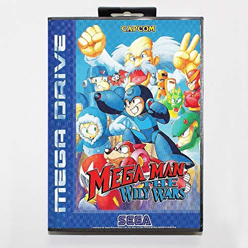 ROMGame Megaman En Wilywars İçin Perakende Kutusu İle 16 Bit Sega Md Oyun Kartı Sega Mega Sürücü Genesis