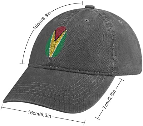 Guyana Parmak İzi Yaz Plaj Kap Güneş Koruyucu Pamuk Şapka Retro Spor Kap Erkekler Kadınlar için
