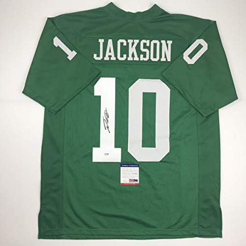 İmzalı / İmzalı DeSean Jackson Philadelphia Kelly Yeşil Futbol Forması PSA / DNA COA