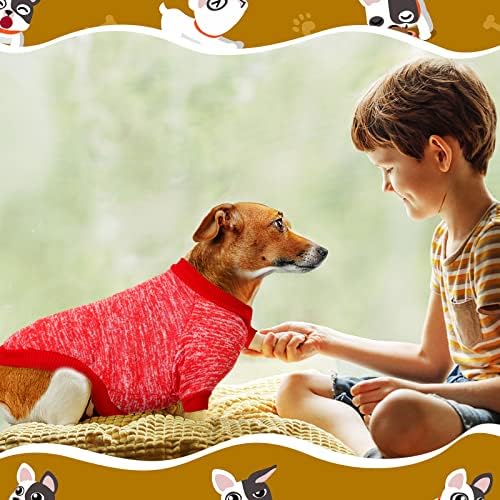 9 Adet Pet Köpek Giysileri Köpek Kazak Küçük Köpekler için Sıcak Yumuşak Yavru Köpek Gömlek Kış Giysileri Yavru Köpekler