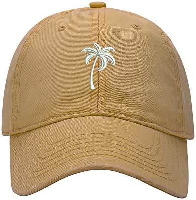 L8502-LXYB beyzbol şapkası Erkekler Palmiye Ağacı 1 İşlemeli Yıkanmış Pamuk Baba Şapka beyzbol şapkası s