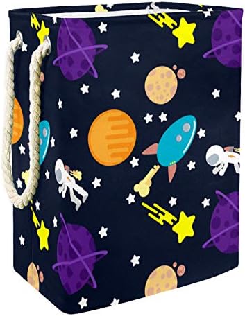 Inhomer Çamaşır Sepeti Uzay Galaxy Astronotlar Roketler Katlanabilir çamaşır sepetleri Firma Çamaşır Kutusu giysi