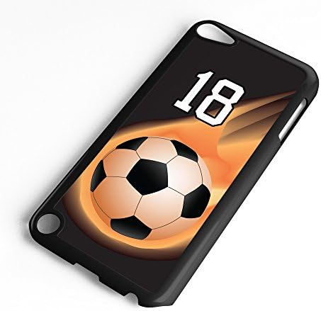 iPod Touch Kılıfı 6. Nesil veya 5. Nesil Futbol Topuna Uyar 6400 Siyah Plastikten 18 Numaralı Herhangi Bir Oyuncu