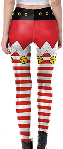 Noel Tayt Kadınlar için Çirkin Baskı Tasarım egzersiz pantolonları Eğlenceli Grafik Yüksek Belli Termal Tayt Joggers