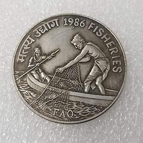 Antika El Sanatları 1986 100 Pirinç Gümüş Gümüş Eski Paralar Anıt Sikke 267 Sikke Koleksiyonu hatıra parası