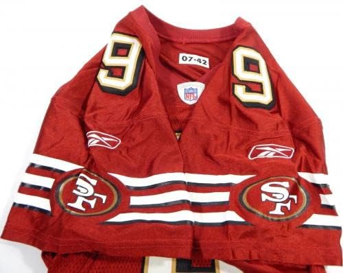 2007 San Francisco 49ers 9 Oyunu Yayınlandı Kırmızı Forma 42 DP37119-İmzasız NFL Oyunu Kullanılmış Formalar