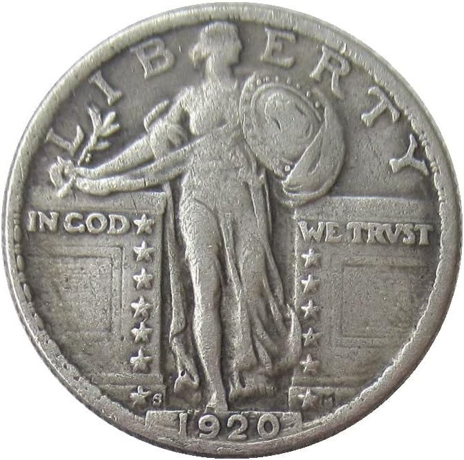 ABD 25 Cent Daimi Liberty 1920 Gümüş Kaplama Üreme hatıra parası